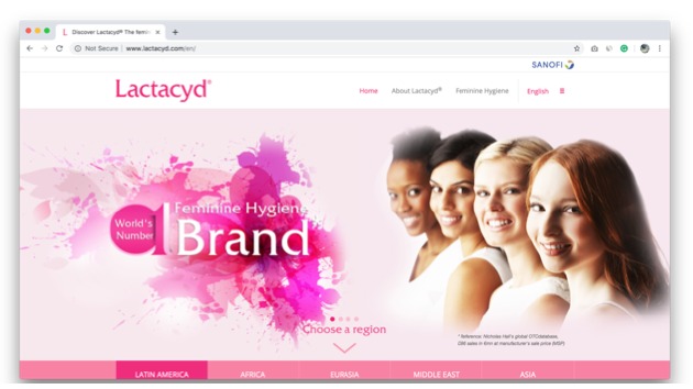 Website toàn cầu của Lactacyd
